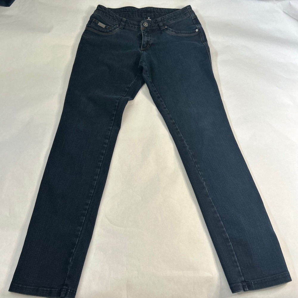 KUHL Legendary Pants Womens 8 Dark Wash Straight Leg Denim Jeans Outdoor‎